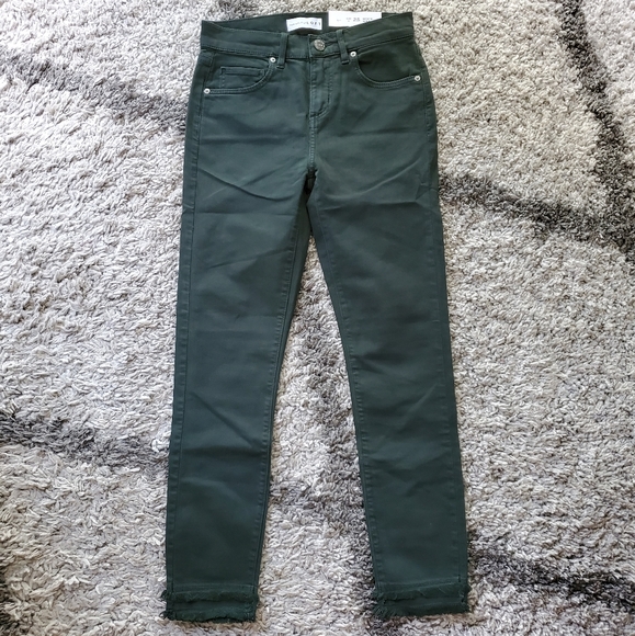 NWT LOFT Modern Double Frayed Skinny Crop Jeans - Picture 2 of 8